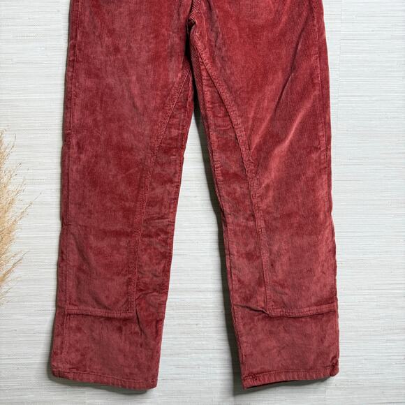 Free People corduroy pants high rise straight cotton blend boho fall winter 24 - Picture 6 of 11